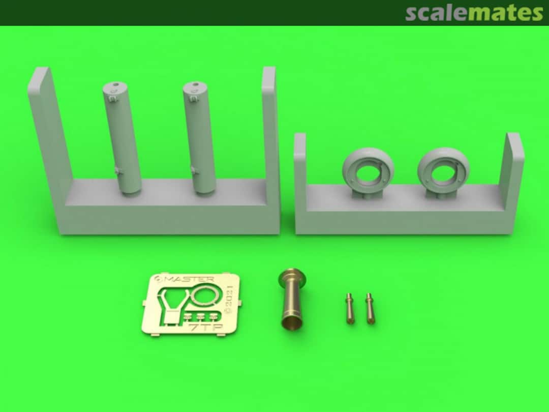 Boxart 7TP MG wz.30 unarmored gun barrels and signal horn GM-35-035 Master Boxart 7TP MG wz.30 unarmored gun barrels and signal horn GM-35-035 Master
