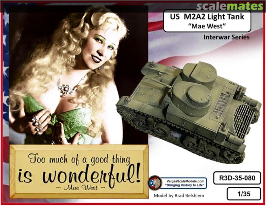 Boxart US M2A2 Light Tank R3D-35-080 Vargas Scale Models Boxart US M2A2 Light Tank R3D-35-080 Vargas Scale Models