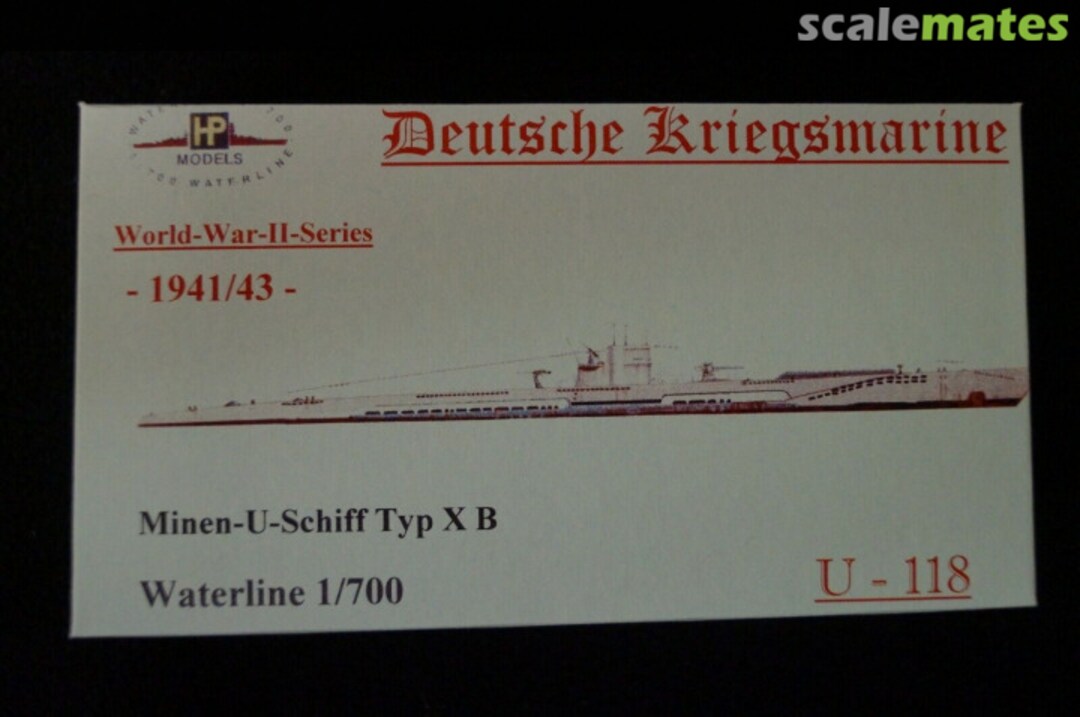 Boxart Minen-U-Schiff Typ X B "U-118" WW II-WL-G-171 HP-Models Boxart Minen-U-Schiff Typ X B "U-118" WW II-WL-G-171 HP-Models