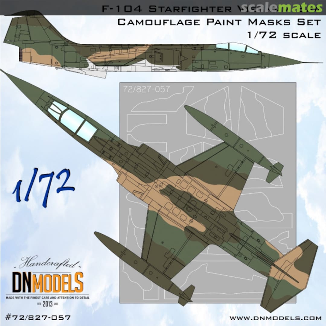 Boxart F-104 Starfighter Vietnam Era Camouflage Paint Masks Set 72/827-057 DN Models