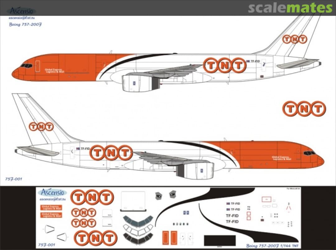 Boxart Boeing 757-200F TNT 75F-001 Ascensio Boxart Boeing 757-200F TNT 75F-001 Ascensio