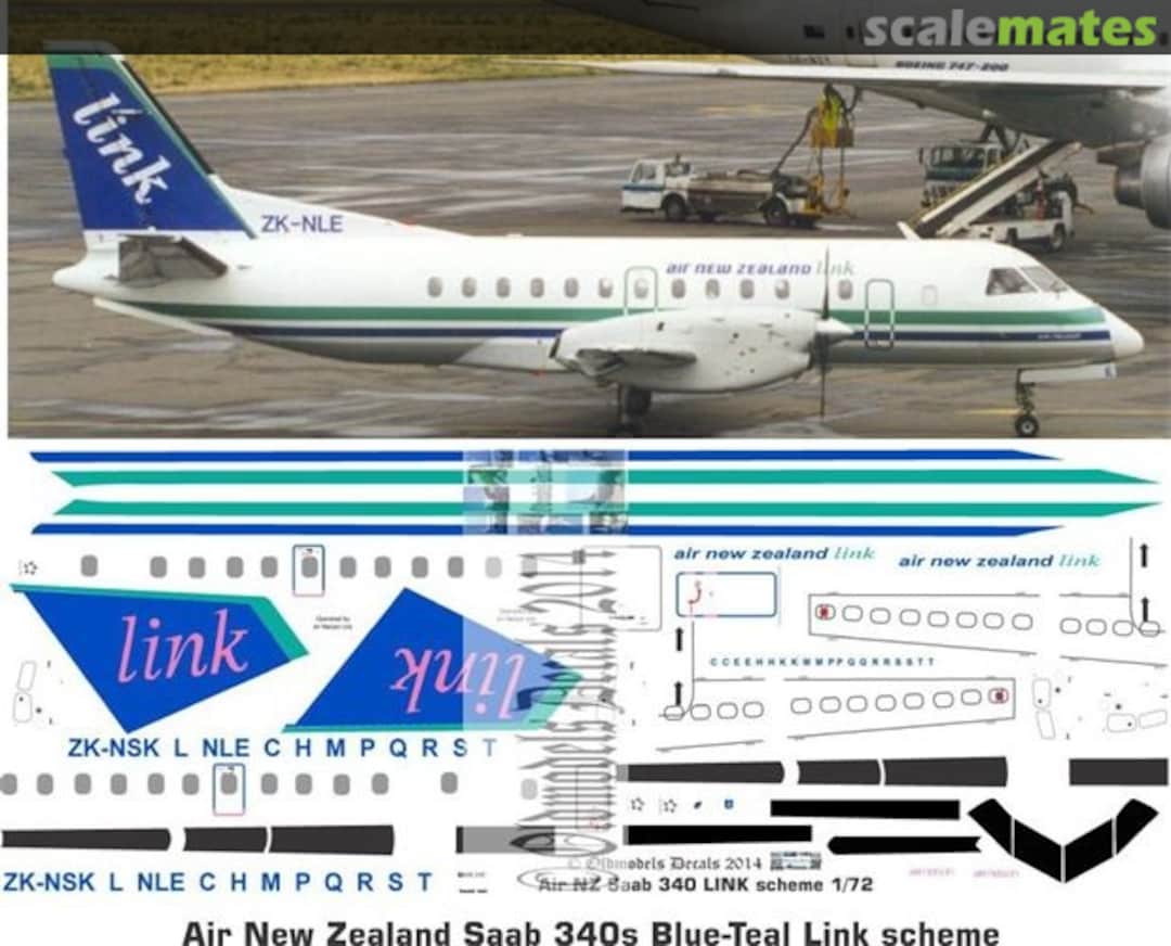 Boxart Saab340A Air New Zealand Link OMD0639 Oldmodels Decals Boxart Saab340A Air New Zealand Link OMD0639 Oldmodels Decals