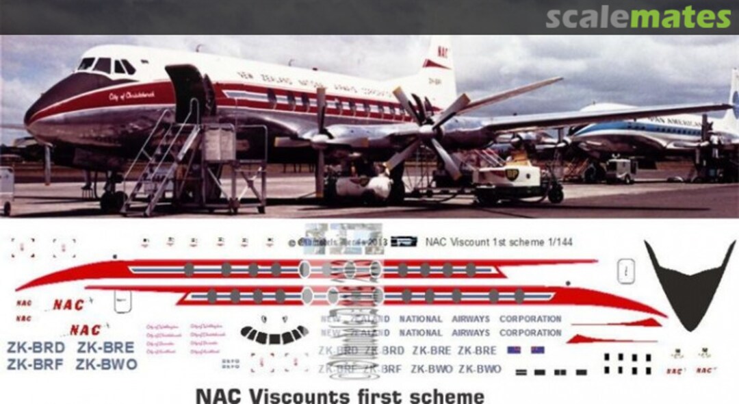 Boxart NAC Viscount 1st scheme OMD0034 Oldmodels Decals Boxart NAC Viscount 1st scheme OMD0034 Oldmodels Decals