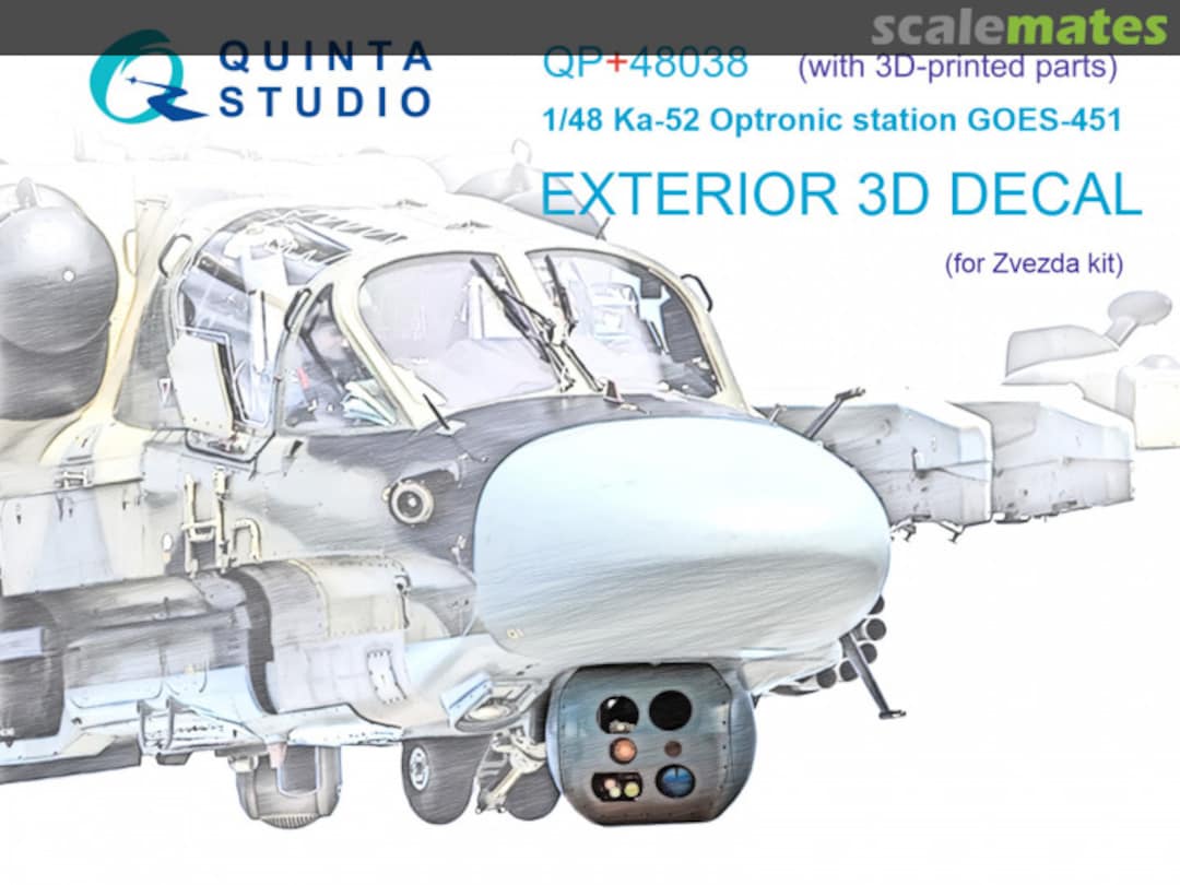 Boxart Ka-52 Optronic Station GOES-451 exterior 3D decals QP+48038 Quinta Studio Boxart Ka-52 Optronic Station GOES-451 exterior 3D decals QP+48038 Quinta Studio