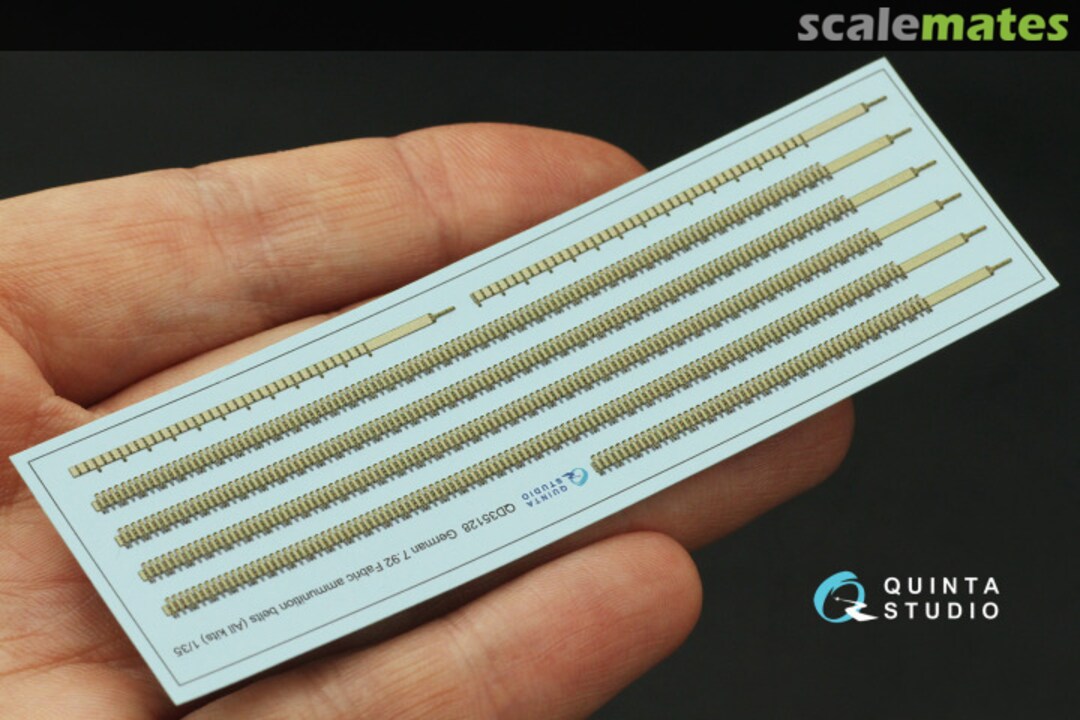 Contents German 7.92 WW1 Fabric ammunition belts interior 3D decals QD35128 Quinta Studio Contents German 7.92 WW1 Fabric ammunition belts interior 3D decals QD35128 Quinta Studio