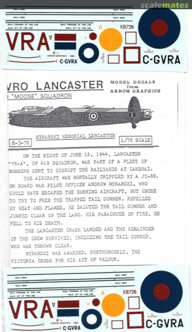 Boxart Avro Lancaster - 419 "Moose" Squadron E-3-72 Arrow Graphics Boxart Avro Lancaster - 419 "Moose" Squadron E-3-72 Arrow Graphics
