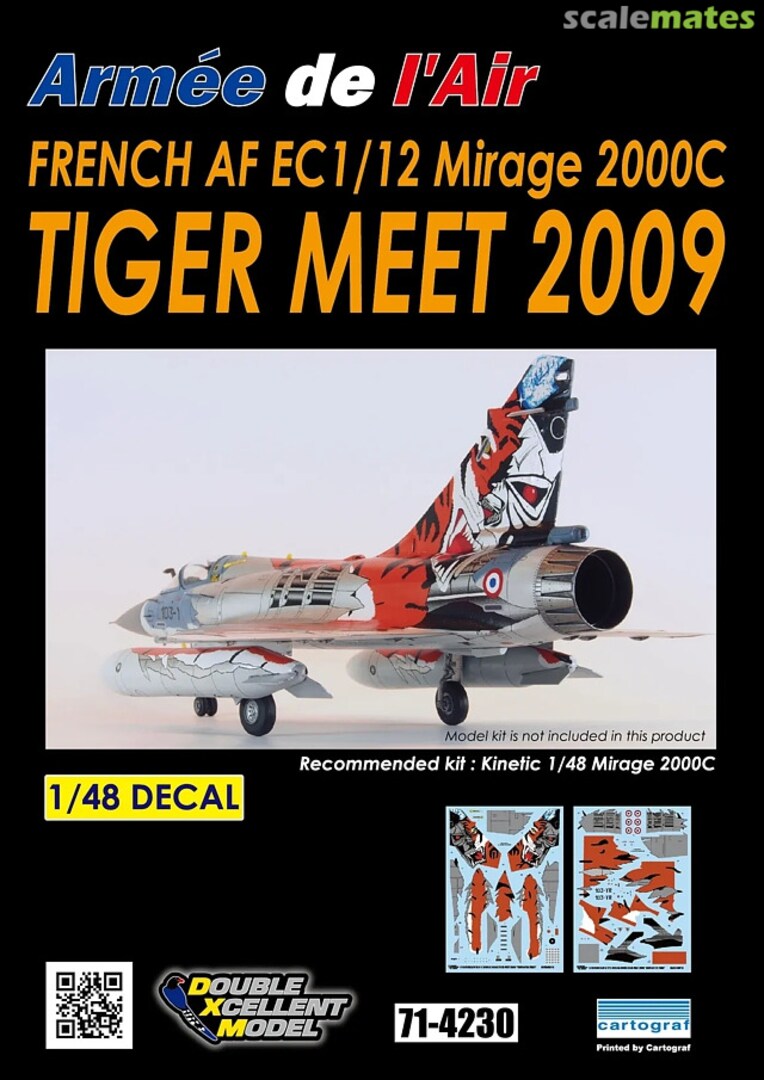 Boxart French AF EC1/12 Mirage 2000C 71-4230 Double Xcellent Model Boxart French AF EC1/12 Mirage 2000C 71-4230 Double Xcellent Model