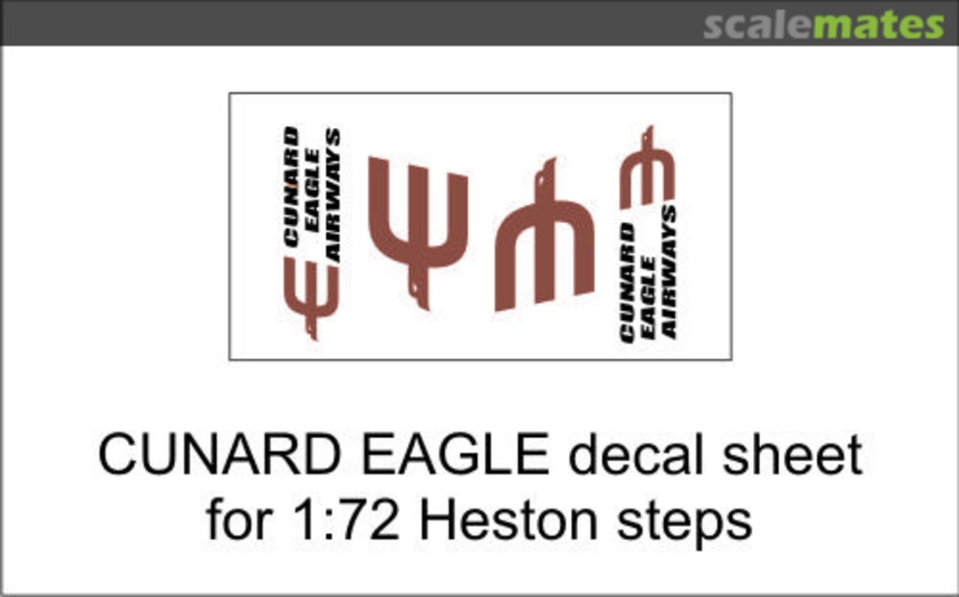Boxart Cunard Eagle decal sheet for 1:72 Heston steps GED72010F Aircraft In Miniature Ltd Boxart Cunard Eagle decal sheet for 1:72 Heston steps GED72010F Aircraft In Miniature Ltd