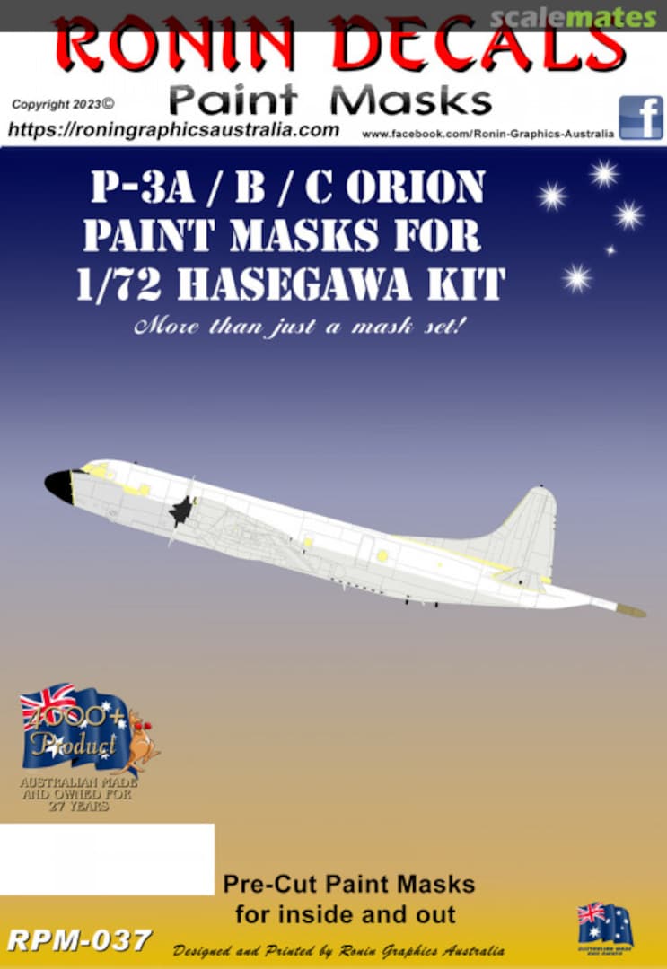 Boxart P-3A / B / Early C Orion Paint Masks RPM-037 Ronin Decals Boxart P-3A / B / Early C Orion Paint Masks RPM-037 Ronin Decals