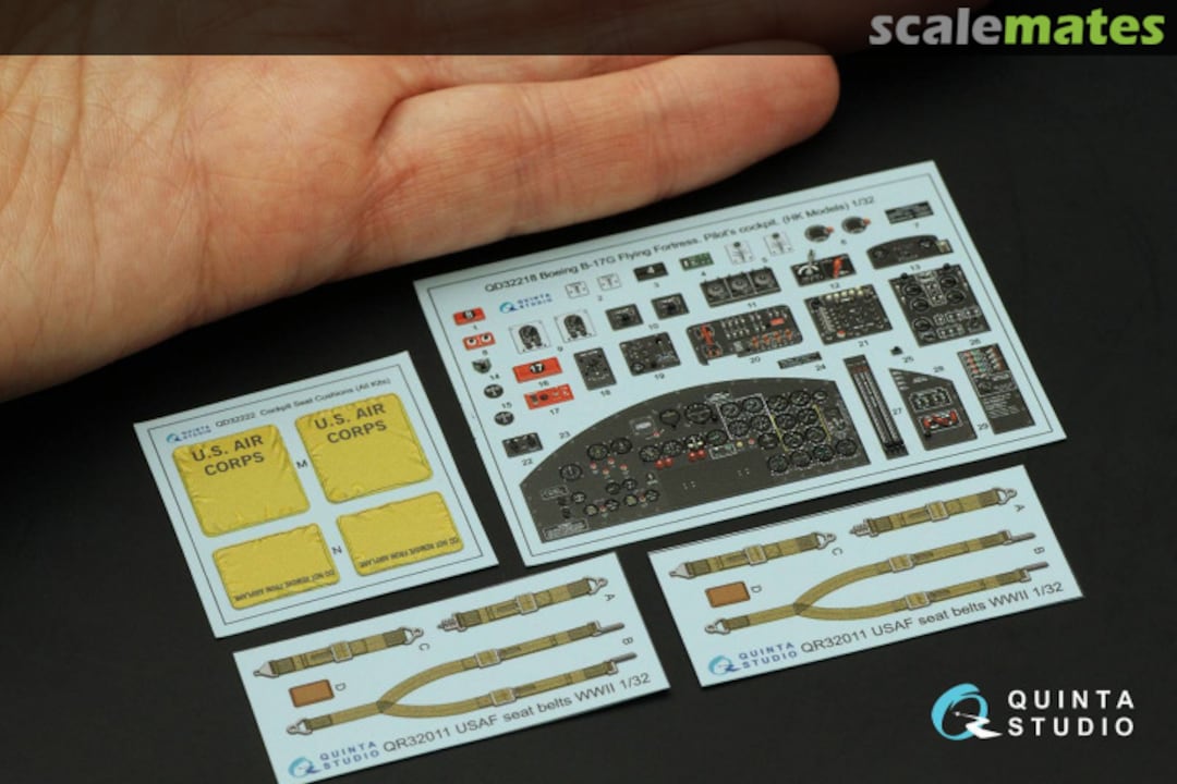Contents B-17G Flying Fortress Pilot's Cockpit interior 3D decals QD32218 Quinta Studio Contents B-17G Flying Fortress Pilot's Cockpit interior 3D decals QD32218 Quinta Studio