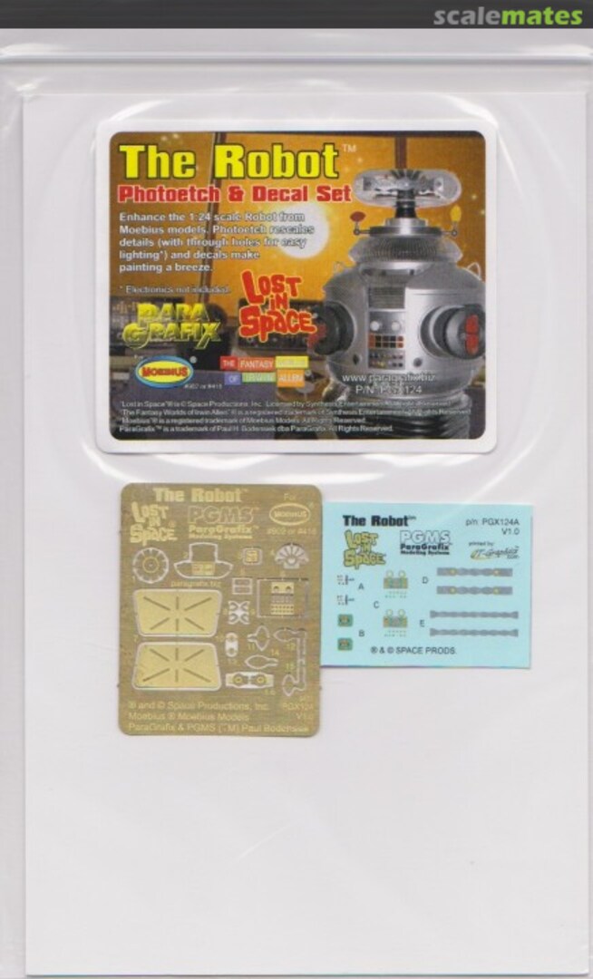 Boxart Lost in Space Robot Photoetch & Decalset PGX124 ParaGrafix Modeling Systems Boxart Lost in Space Robot Photoetch & Decalset PGX124 ParaGrafix Modeling Systems
