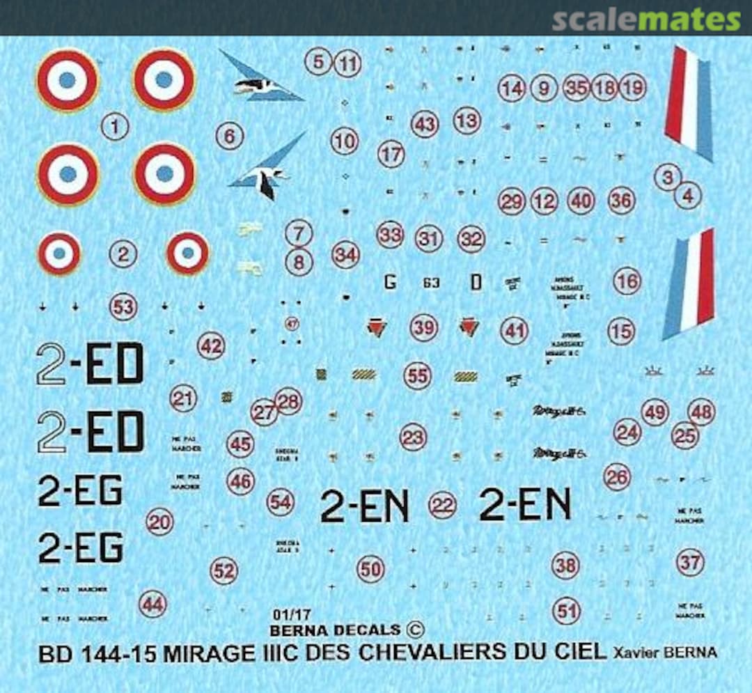 Boxart Dassault Mirage IIIC BD 144-15 Berna Decals Boxart Dassault Mirage IIIC BD 144-15 Berna Decals
