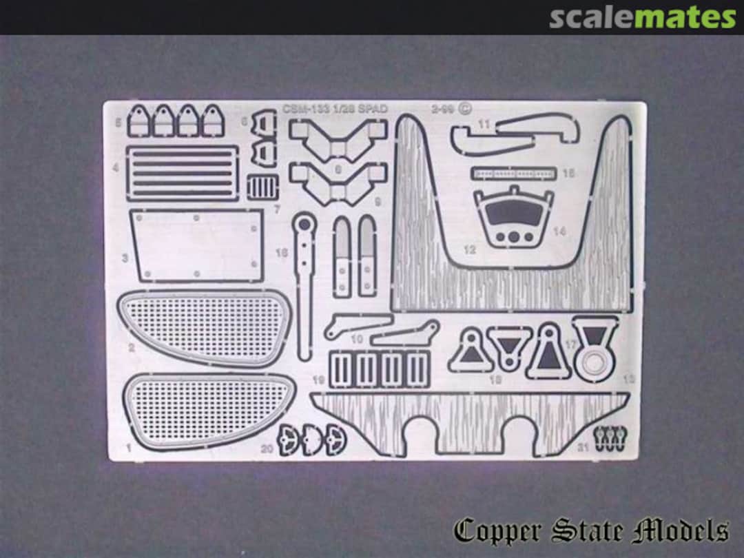 Boxart SPAD XIII PE Detail Set U28-133 Copper State Models Boxart SPAD XIII PE Detail Set U28-133 Copper State Models