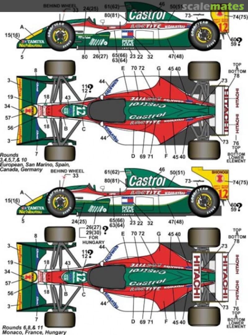 Boxart Lotus 107B 1993 ST27-DC649C Studio27 Boxart Lotus 107B 1993 ST27-DC649C Studio27