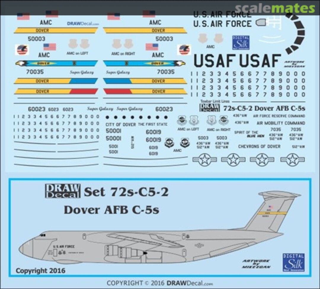 Boxart Dover AFB C-5s 72s-C5-2 Draw Decal Boxart Dover AFB C-5s 72s-C5-2 Draw Decal