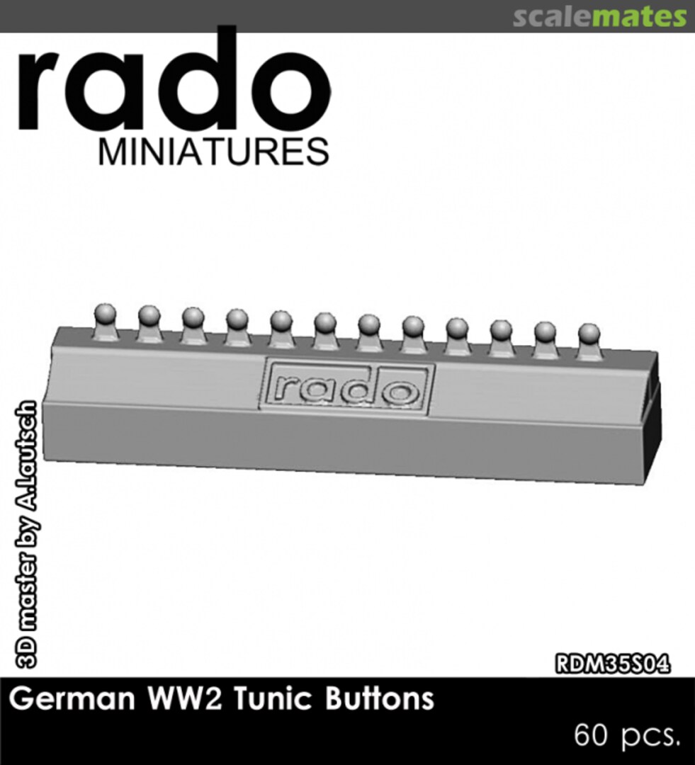 Boxart German WW2 Tunic Buttons RDM35S04 Rado Miniatures Boxart German WW2 Tunic Buttons RDM35S04 Rado Miniatures