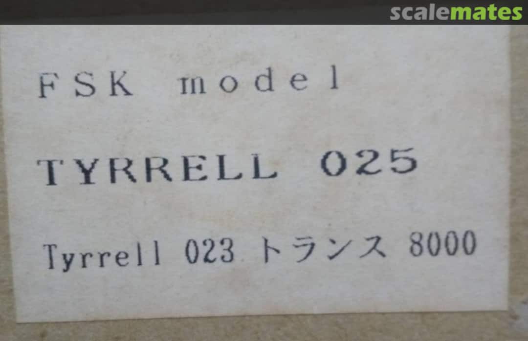 Boxart Tyrrell 025 X-Wing Transkit 4 F.S.K Model Boxart Tyrrell 025 X-Wing Transkit 4 F.S.K Model