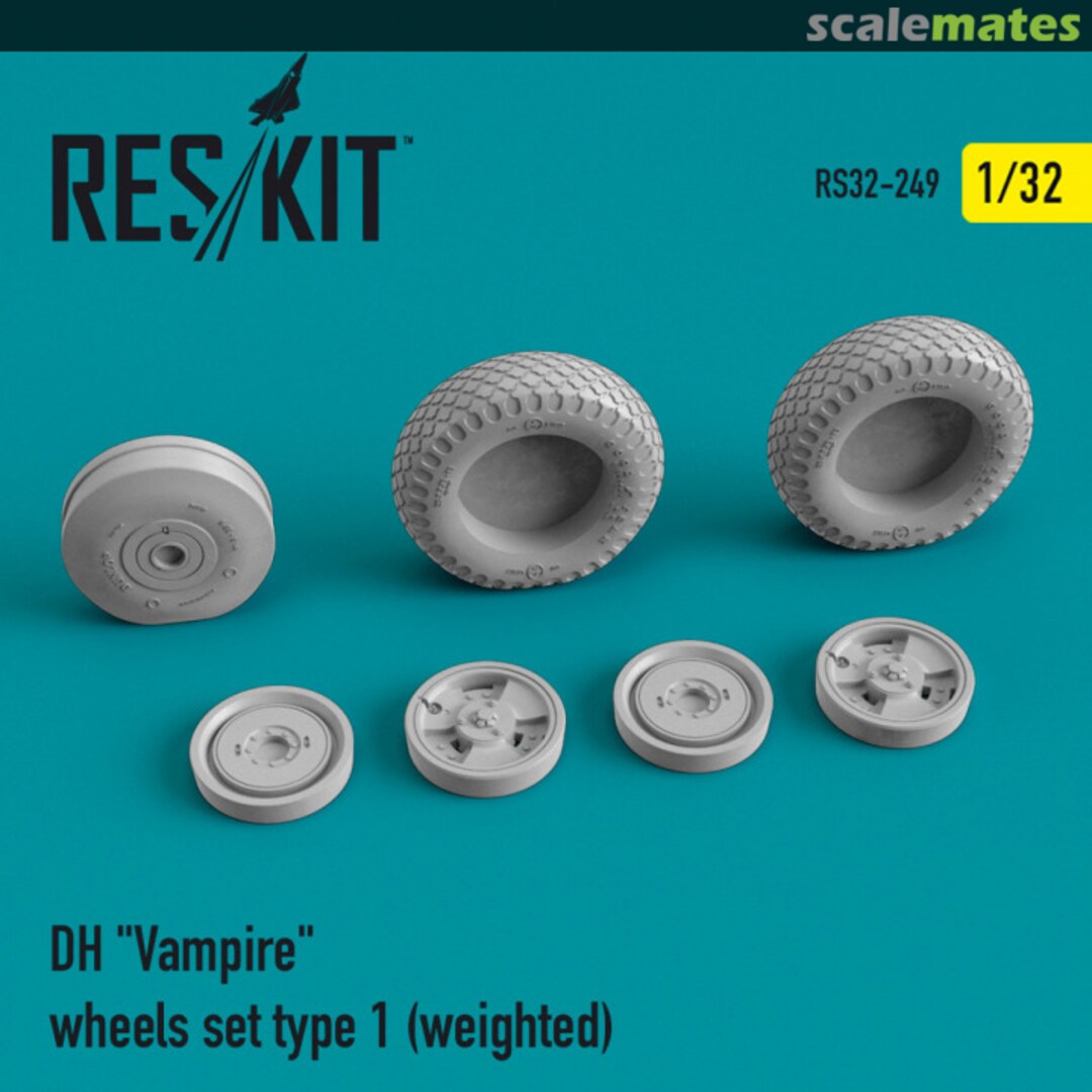Boxart DH Vampire - wheels set type 1 (weighted) RS32-0249 ResKit Boxart DH Vampire - wheels set type 1 (weighted) RS32-0249 ResKit