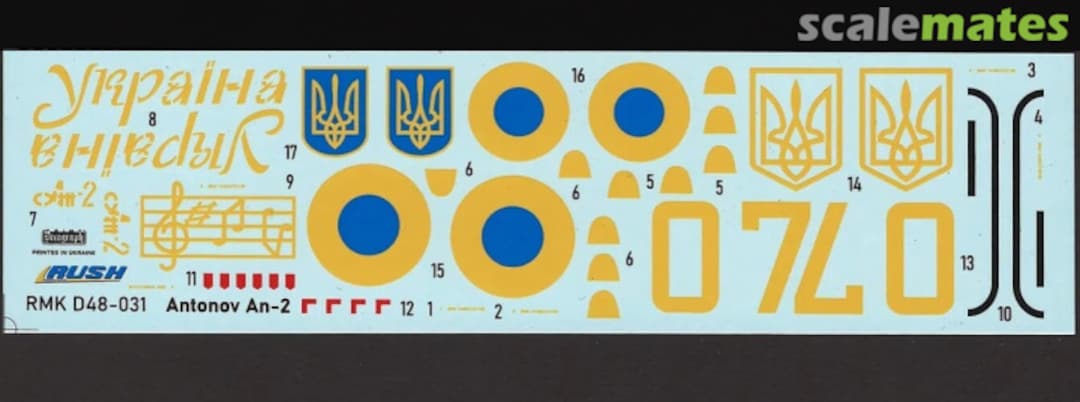 Boxart Antonov An-2 Ukrainian Service RMK D48-031 Rush Model Kits Boxart Antonov An-2 Ukrainian Service RMK D48-031 Rush Model Kits