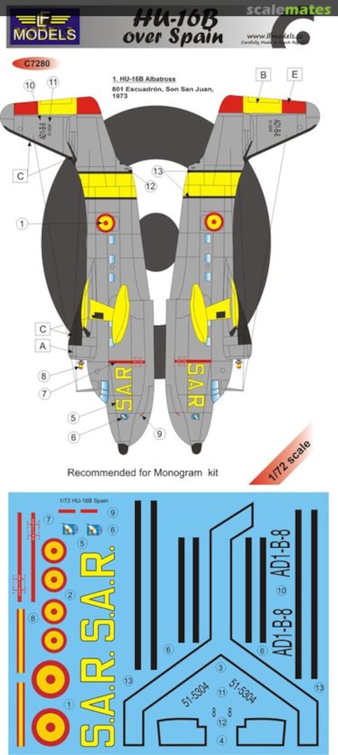 Boxart Grumman HU-16B OVER SPAIN C7280 LF Models Boxart Grumman HU-16B OVER SPAIN C7280 LF Models