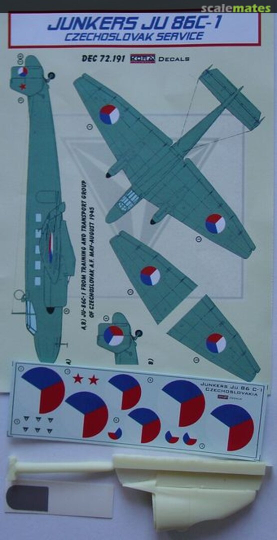 Boxart Junkers Ju-86C-1 Czechoslovakia DEC72191 Kora Models Boxart Junkers Ju-86C-1 Czechoslovakia DEC72191 Kora Models