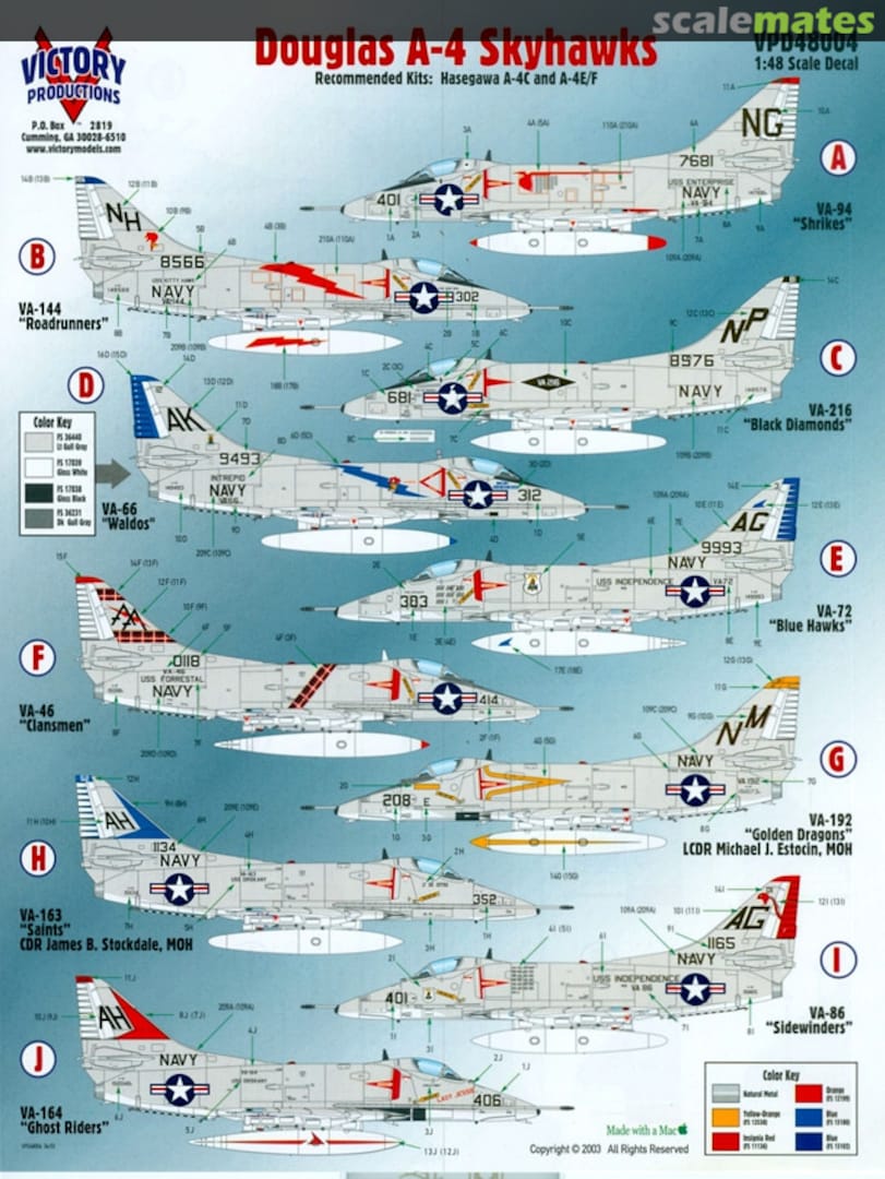 Boxart Douglas A-4 Skyhawks VPD48004 Victory Productions Boxart Douglas A-4 Skyhawks VPD48004 Victory Productions