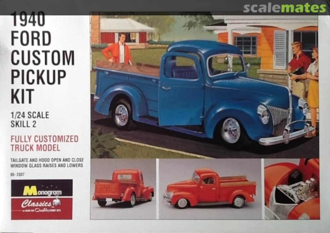 Boxart 1940 Ford Custom Pickup 85-2337 Monogram Boxart 1940 Ford Custom Pickup 85-2337 Monogram