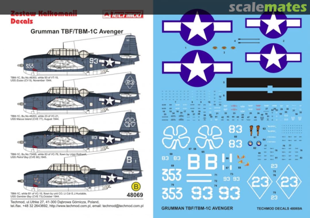 Boxart Grumman TBF/TBM-1C Avenger 48069 Techmod Boxart Grumman TBF/TBM-1C Avenger 48069 Techmod