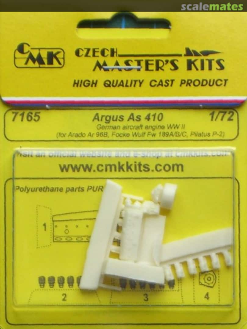 Boxart Argus As 410 German aircraft engine WWII 7165 CMK Boxart Argus As 410 German aircraft engine WWII 7165 CMK