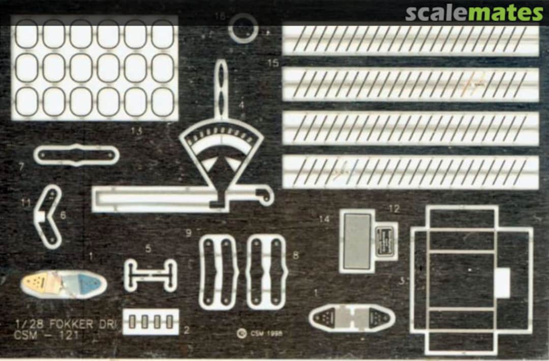 Boxart FOKKER DR.I Triplane PE Detail Set U28-121 Copper State Models