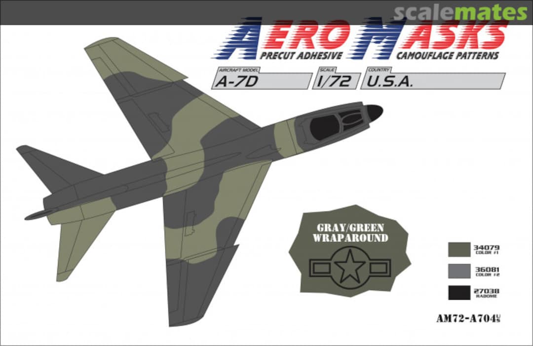 Boxart A-7D USA Gray/Green Wraparound AM72-A704 AeroMasks Boxart A-7D USA Gray/Green Wraparound AM72-A704 AeroMasks