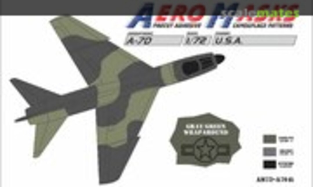1:72 A-7D USA Gray/Green Wraparound (AeroMasks AM72-A704) AM72-A704
