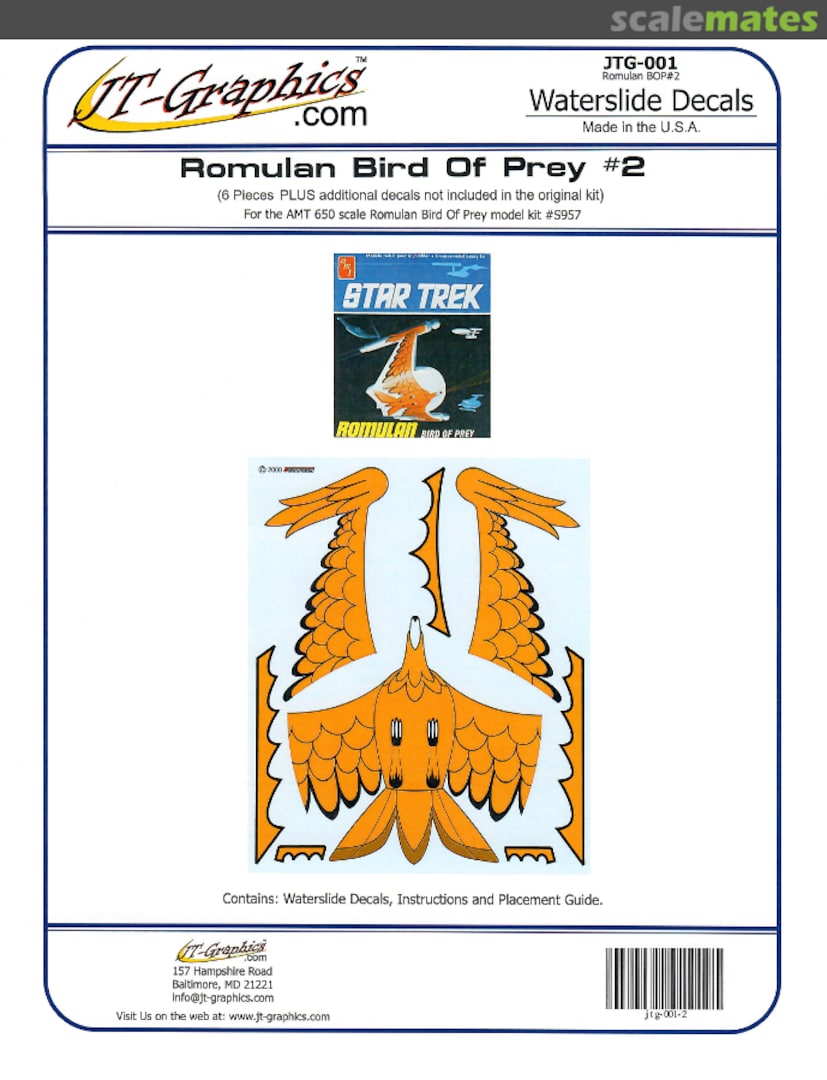 Boxart Romulan Bird of Prey #2 JTG-001 JT-Graphics Boxart Romulan Bird of Prey #2 JTG-001 JT-Graphics