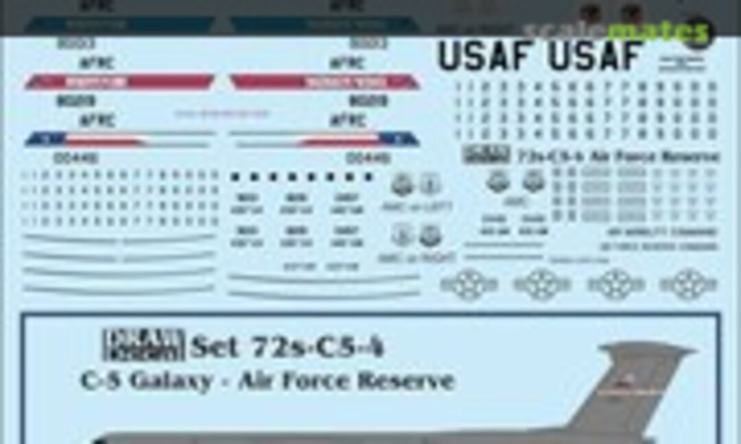 1:72 C-5 Galaxy - Air Force Reserve (Draw Decal 72s-C5-4) 72s-C5-4
