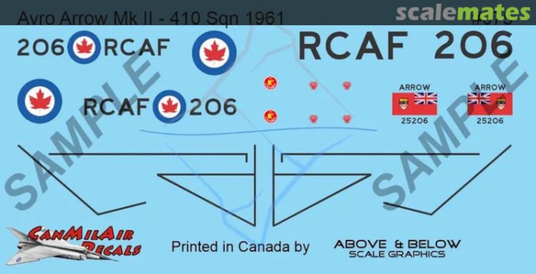 Boxart Avro CF-105 Arrow 'Fictional' Mk II 075 Above & Below Graphics Boxart Avro CF-105 Arrow 'Fictional' Mk II 075 Above & Below Graphics