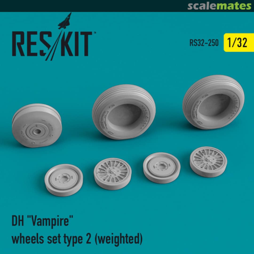 Boxart DH Vampire - wheels set type 2 (weighted) RS32-0250 ResKit