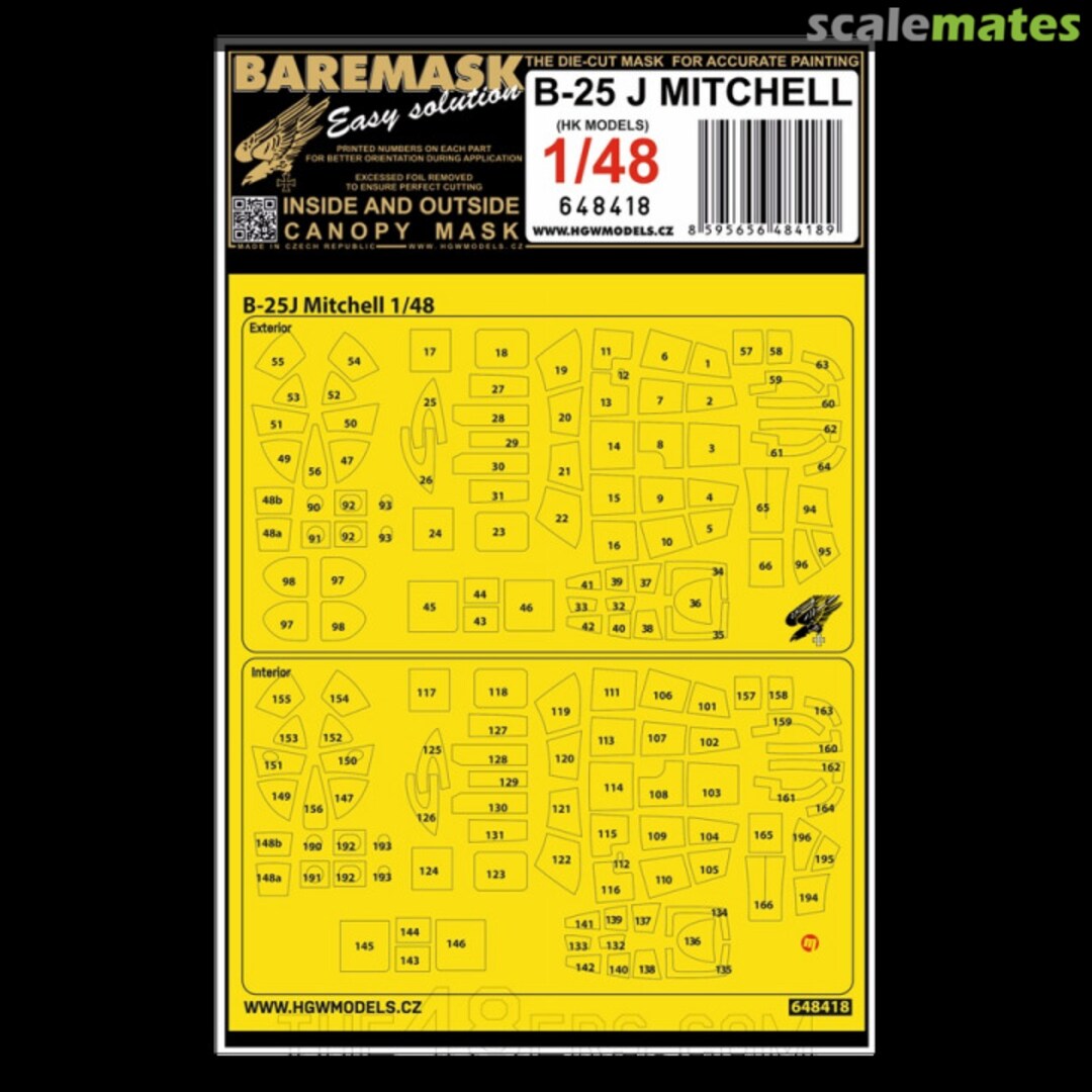 Boxart B-25J masks twin face 648418 HGW Models Boxart B-25J masks twin face 648418 HGW Models