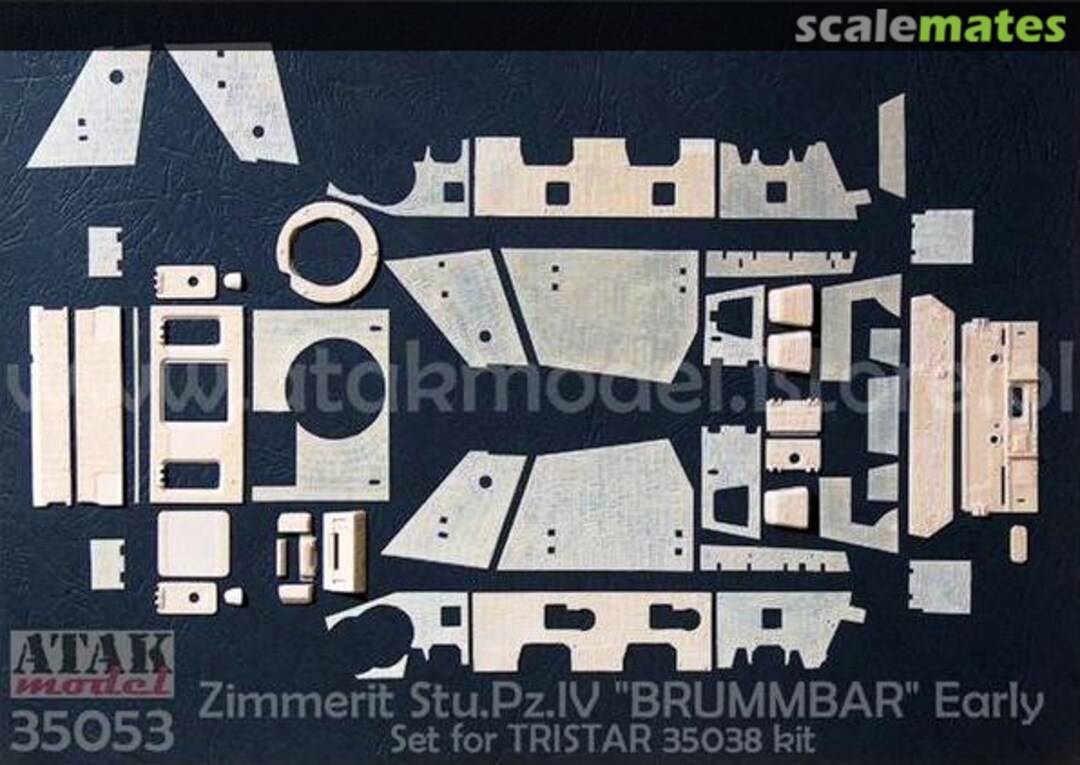 Boxart Zimmerit Stu.Pz.IV "Brummbar" Early 35053 Atak Model Boxart Zimmerit Stu.Pz.IV "Brummbar" Early 35053 Atak Model