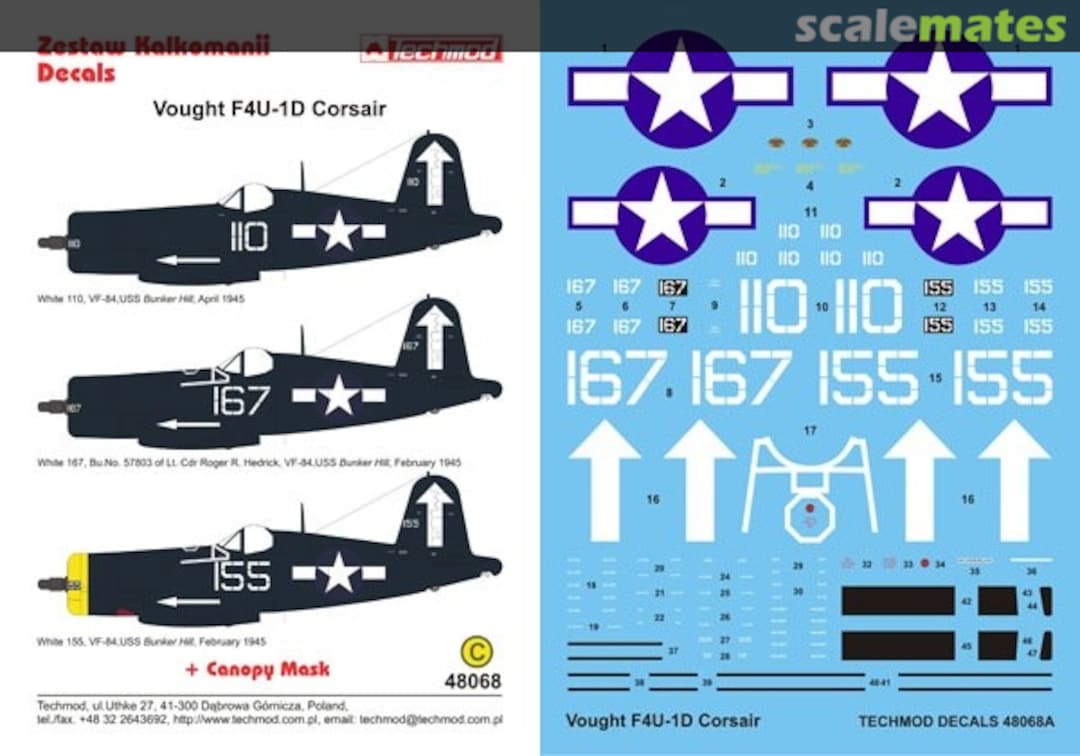 Boxart Vought F4U-1D Corsair 48068 Techmod Boxart Vought F4U-1D Corsair 48068 Techmod