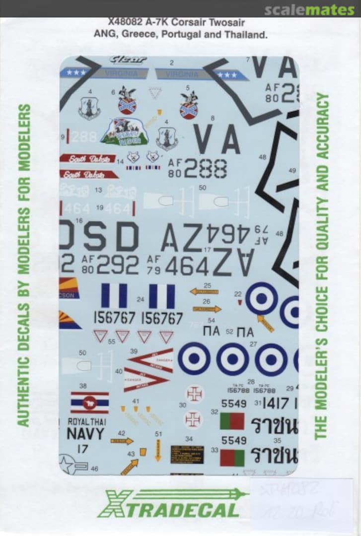 Boxart A-7K Corsair Twosair X48082 Xtradecal Boxart A-7K Corsair Twosair X48082 Xtradecal