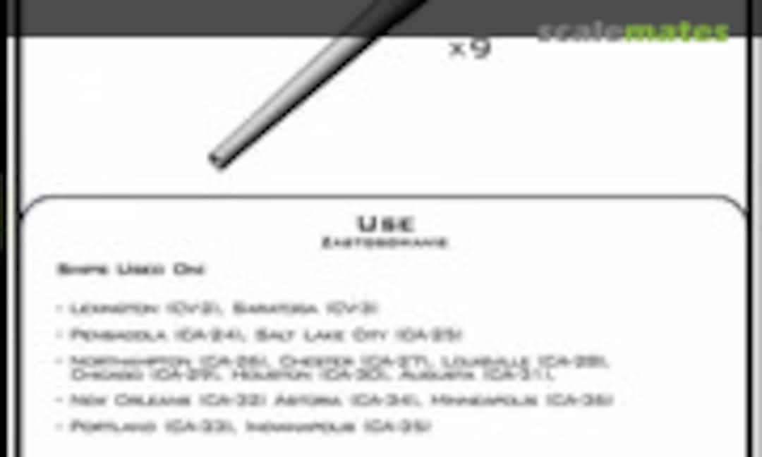 1:700 US 8″/55 (203mm) Mark 9 Barrels (Master SM-700-057) SM-700-057