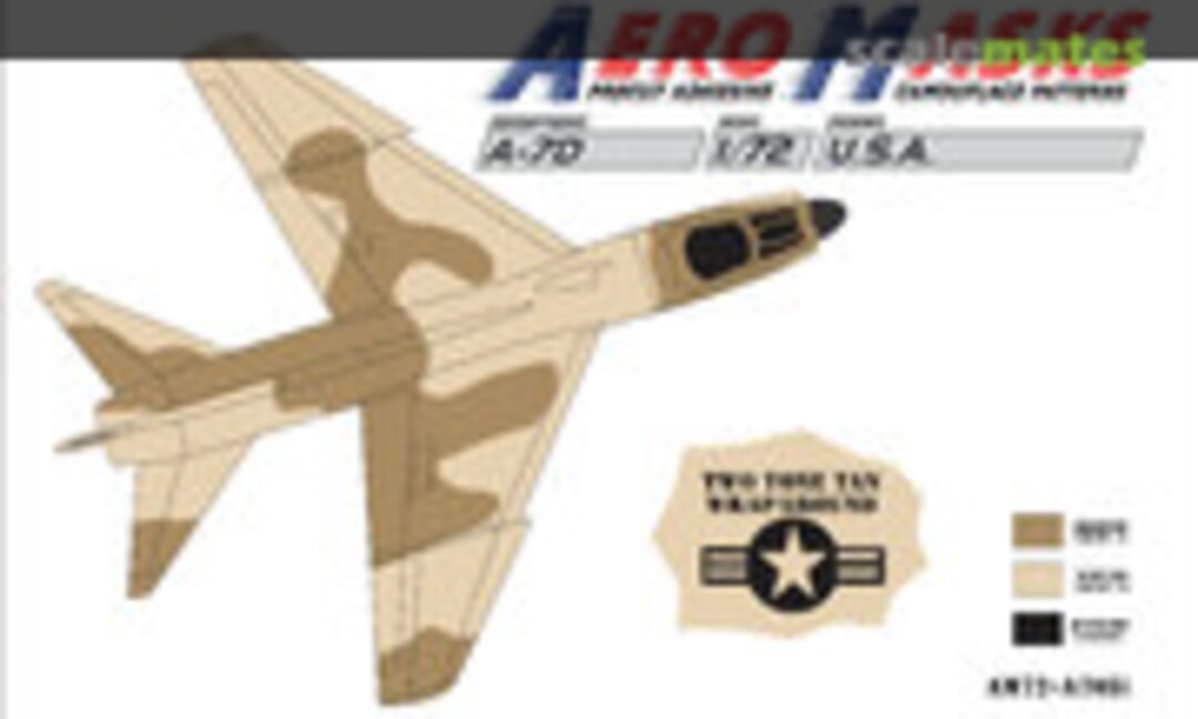 1:72 A-7D USA Two Tone Tan Wraparound (AeroMasks AM72-A705) AM72-A705