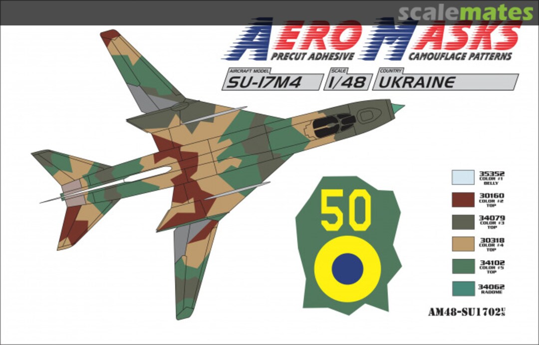 Boxart Su-17M4 Ukraine AM48-SU1702 AeroMasks Boxart Su-17M4 Ukraine AM48-SU1702 AeroMasks
