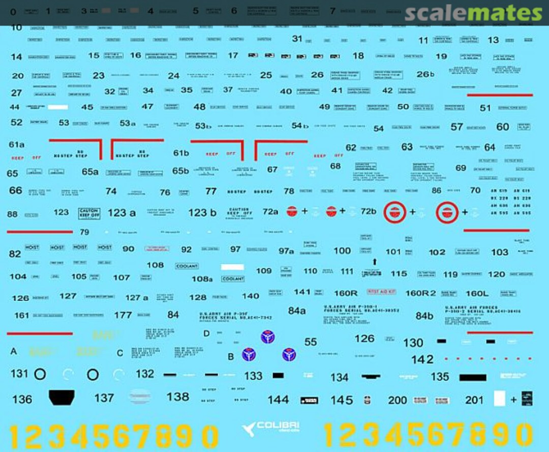 Boxart Bell Р-39 Stenciling Part I 48021 Colibri Decals Boxart Bell Р-39 Stenciling Part I 48021 Colibri Decals