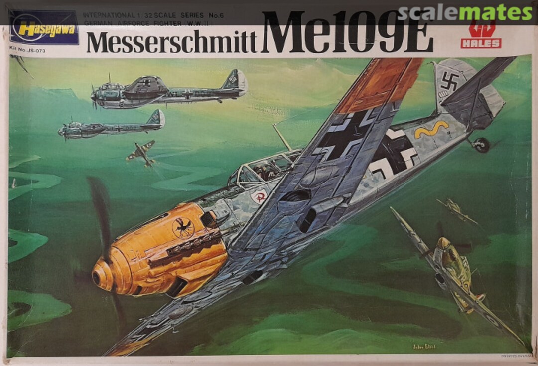 Boxart Messerschmitt Me109E JS-073 Hasegawa/Hales