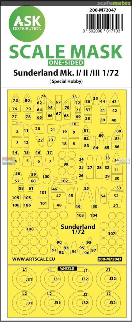 Boxart Sunderland Mk.I/II/III 200-M72047 ASK Boxart Sunderland Mk.I/II/III 200-M72047 ASK