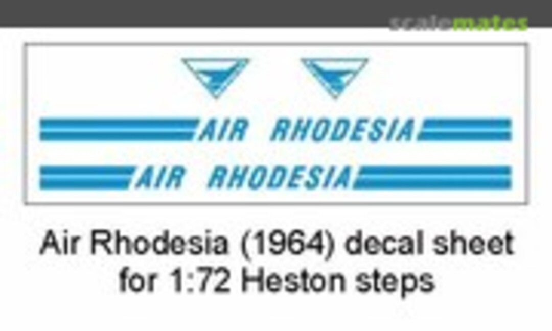 1:72 Air Rhodesia (1964) decal sheet -1:72 Heston steps (Aircraft In Miniature Ltd GED72010H) GED72010H