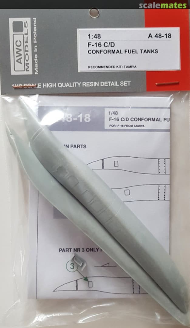 Boxart F-16 C/D Conformal Fuel Tanks A48-18 AWC Models Boxart F-16 C/D Conformal Fuel Tanks A48-18 AWC Models