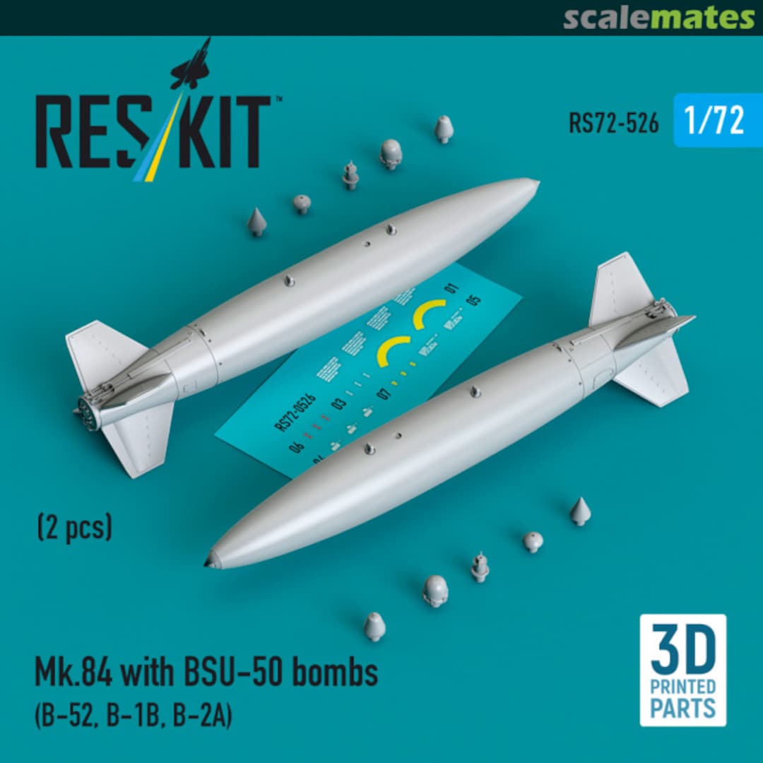 Boxart Mk.84 with BSU-50 bombs (2 pcs) RS72-0526 ResKit Boxart Mk.84 with BSU-50 bombs (2 pcs) RS72-0526 ResKit