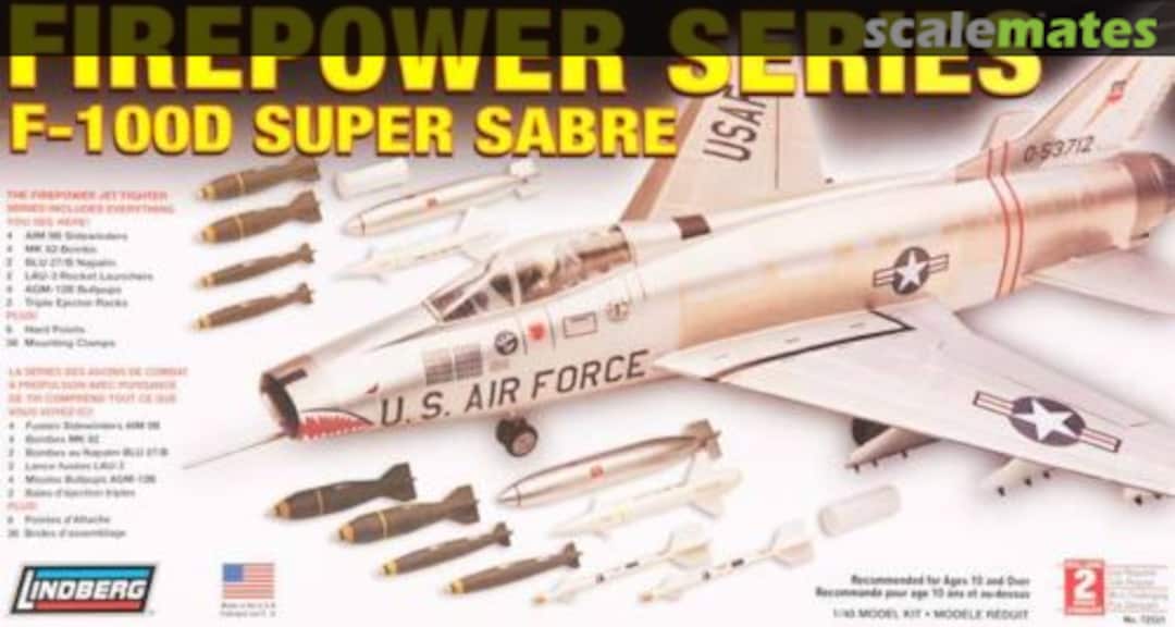 Boxart North American F-100D Super Sabre 72521 Lindberg Boxart North American F-100D Super Sabre 72521 Lindberg